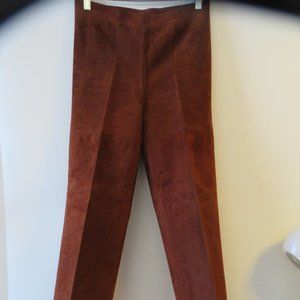 LUI TZOU FOR BLOOMINGDALES BROWN SUEDE PANTS SZ 6